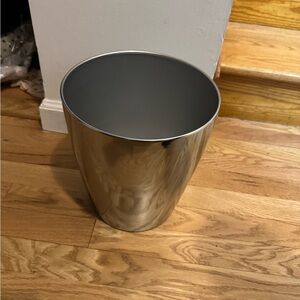 Silver Bathroom Trashcan